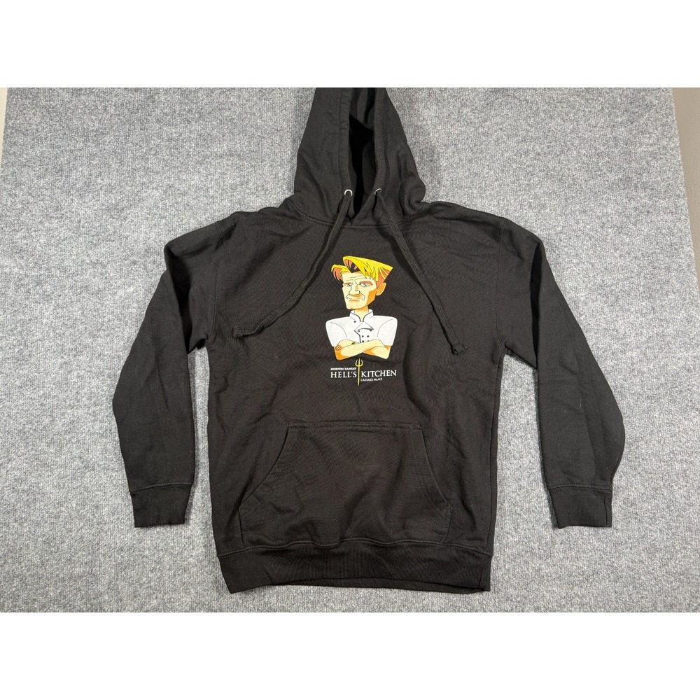 Gordon Ramsay Hell's Kitchen Graphic Hoodie Men Medium Black Caesars Palace Logo
